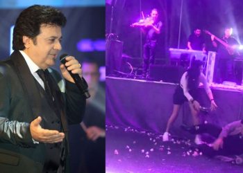 Σκόνταψε και έπεσε από τη σκηνή ο Βασίλης Τερλέγκας