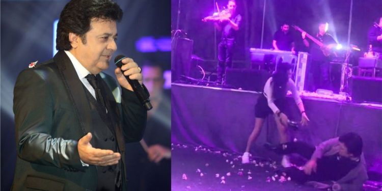 Σκόνταψε και έπεσε από τη σκηνή ο Βασίλης Τερλέγκας