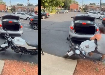 «Φωστήρες» πήγαν να κλέψουν μηχανή, φορτώνοντας την στο πορτπαγκάζ