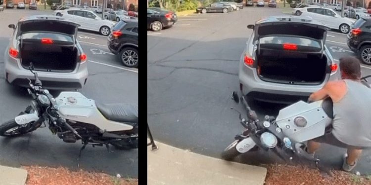 «Φωστήρες» πήγαν να κλέψουν μηχανή, φορτώνοντας την στο πορτπαγκάζ