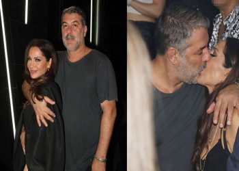 Βασίλης Μπισμπίκης-Δέσποινα Βανδή: Αγκαλιές και παθιασμένα φιλιά στα μπουζούκια