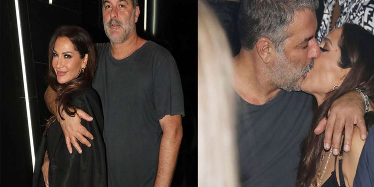 Βασίλης Μπισμπίκης-Δέσποινα Βανδή: Αγκαλιές και παθιασμένα φιλιά στα μπουζούκια
