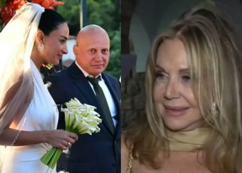 Αγάπη Πολίτη: Συγκινημένη στο πλευρό του γιου της, Παύλου Βαρδινογιάννη, τη μέρα του γάμου του