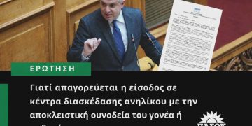 Παρέμβαση Κωνσταντινόπουλου για την Απαγόρευση Ανηλίκων σε Κέντρα Διασκέδασης – «Ακόμη και με Γονείς Εκτός;» Ζητά Διευκρινίσεις από την Κυβέρνηση